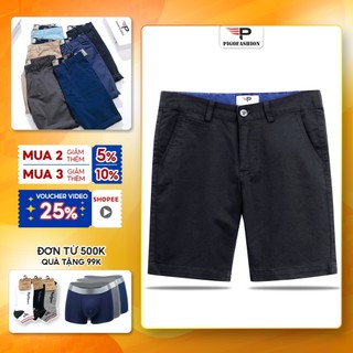 Quần short kaki vải co giãn nhẹ cao cấp SPMPSK03 - PigoFashion