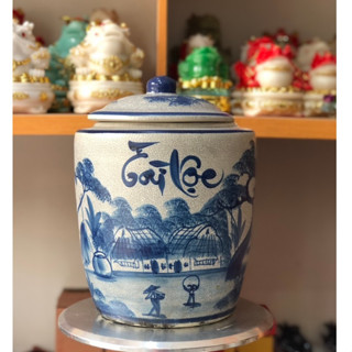 Hũ đựng gạo Phong thuỷ 10kg, 15kg, 20kg hàng men dạn Bát Tràng, tráng men trong bóng mịn, cao cấp, sang trọng!