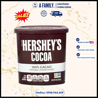 Bột cacao hershey’s cocoa nguyên chất không đường 226g