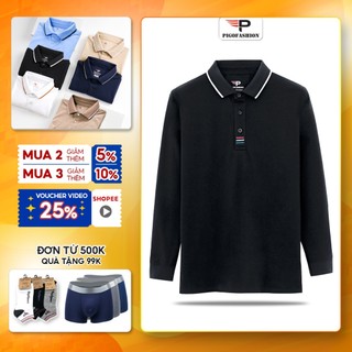 Áo thun dài tay có cổ họa tiết cổ áo, phối bo tay giữ dáng, vải mềm mịn thoáng mát SPMADT09 PigoFashion