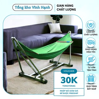 Võng xếp VINH HẠNH inox cao cấp, võng chuẩn Tiến Đạt chính hãng khung vuông phi 40,chịu tải trọng lên đến 250 kí