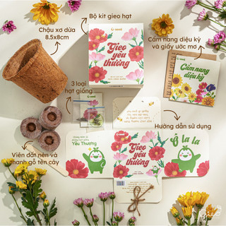 Bộ kit trồng cây gieo hạt - Hạt hoa Cánh bướm - Gieo Yêu thương