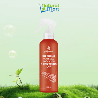 Bình xịt phòng Tinh dầu Quế đuổi kiến ba khoang 280ml JULYHOUSE khử mùi hiệu quả siêu tiết kiệm - Natural Mart