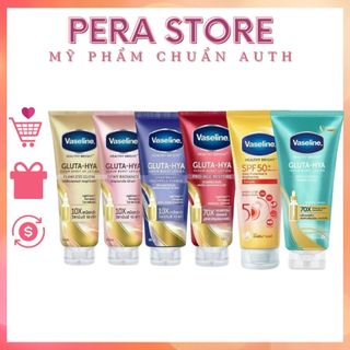 Sữa dưỡng thể trắng da, mờ thâm đều màu da Vaseline Healthy Bright Gluta-Hya Serum Burst 300ML