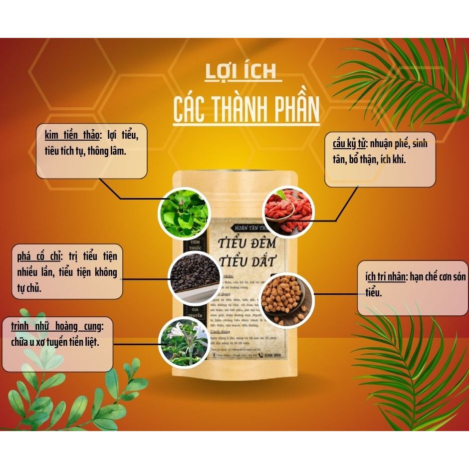 Viên tiểu đêm tiểu dắt Tiệm thuốc bắc cụ Lang Ngoạn giảm tình trạng tiểu són, tiểu buốt, tức bọng tiểu hiệu quả