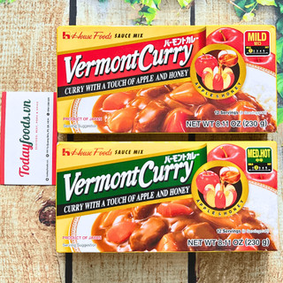 Viên nấu cà ri nhật vermont curry vị mặn ngọt / cay vừa 230g