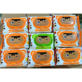 Khăn ướt gấu 250g - khăn ướt khổ lớn lớn không mùi tiện lợi nhiều màu