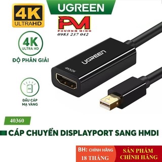 Cáp chuyển đổi Mini Displayport to HDMI hỗ trợ Full HD và 4Kx2K CAO CẤP Ugreen 10460 40360 - Bảo hành chính hãng