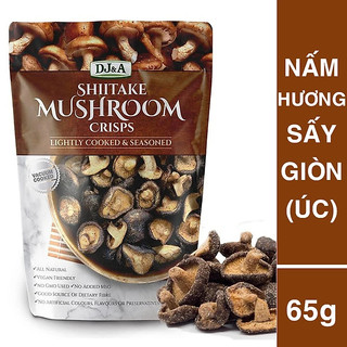 Nấm hương sấy giòn, nấm đông cô Extaste Shiitake Mushroom Crisps 155g - vị trứng Maxwell68