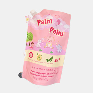 Túi nước giặt hữu cơ thuần chay chuyên biệt cho bé Palm Palm 600g, 1400g ( Túi Hồng- Hương Dâu Tây ) Mã:SC1817
