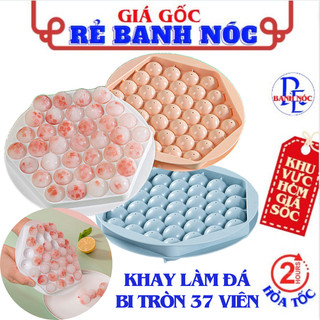 Khay Đá Bi Tròn 37 Viên Có Nắp Đậy- Khuôn Làm Thạch Bi, Làm Rau Câu - Khay Làm Đá 37 Viên Chịu Nhiệt