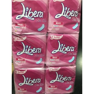 HCM- Combo 6 Gói Băng Vệ Sinh Diana Libera Siêu Thấm Maxi Không Cánh (Libera Không Cánh)23cm-8 Miếng/Gói -Date luôn mới