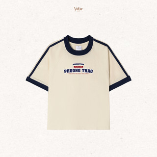 Áo Baby Tee 2-stripes custom tên Theo yêu cầu - Cho cặp đôi - vuver.vn