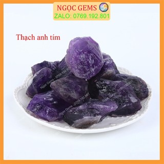 Natural amethyst - đá thanh tẩy thô màu tím dùng trang trí nhà cửa, sưu tầm, làm đồ decor, thanh tẩy năng lượng