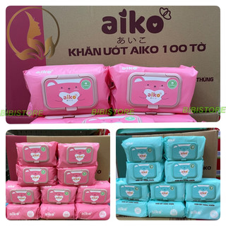 Combo 10 gói khăn ướt em bé aiko 100 tờ