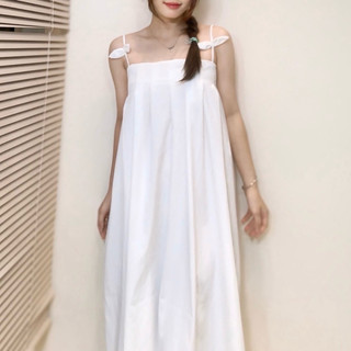 CÓ TÚI- ĐẦM 2S PHỐI NƠ DÁNG SUÔNG DÀI BBD BASIC VÁY DÂY DÁNG DÀI