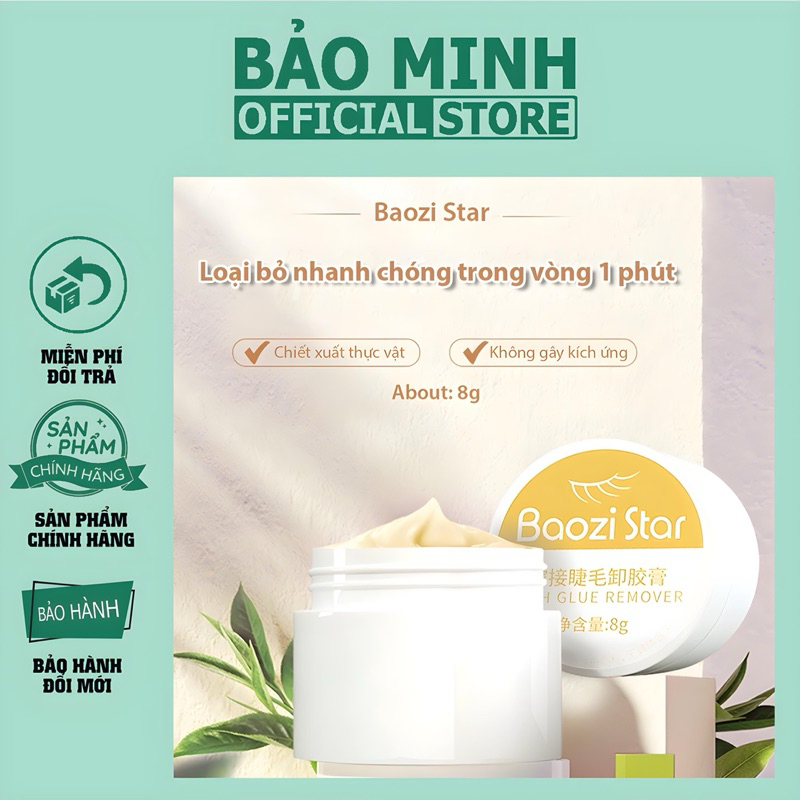 Sáp tháo mi Baozi Star chính hãng -sáp tháo mi nhanh ,không cay mắt - sáp tháo mi 8g