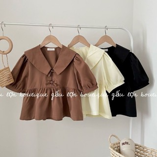  áo babydoll nơ cộc tay ulzzang chất thô 