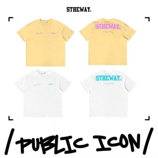 5THEWAY® /public icon/ LETTER DROP SHOULDER TEE™ in WHITE aka Áo Thun Trắng Tay Ngắn