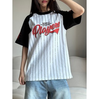 Áo thun raglan thể thao 4ART BASEBALL8 Cotton 2 chiều Hình in lụa Oversized Unisex Đen Trắng