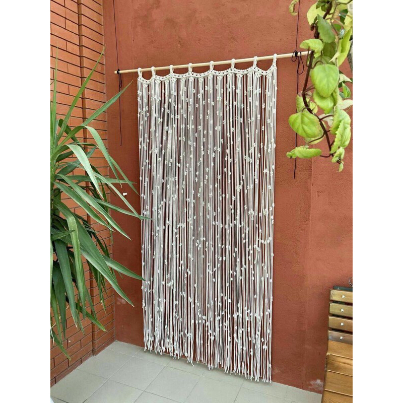 Rèm cửa macrame thắt nút lung linh