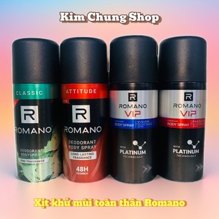Xịt Khử Mùi Toàn Thân Dành Cho Nam Romano 150ml