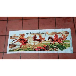 Tranh thêu thành phẩm Mã đáo thành công  222574 - 222x83cm