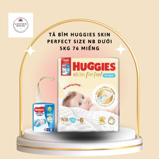 [TẶNG KHĂN ƯỚT]Tả/Bỉm dán huggies skin Perfect sơ sinh lọt lòng nb70 miếng cho bé dưới 5kg