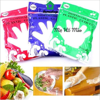 Găng Tay Nilon Bịch 100 cái Dùng 1 Lần Tiện Dụng Mẹ Hổ Mèo