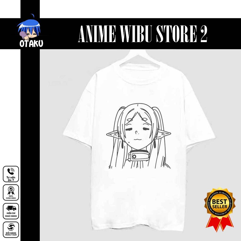 Áo thun Frieren: Beyond Journey's End Frieren Face Mẫu áo thun trắng co giãn thoáng mát mẫu mới |Ani