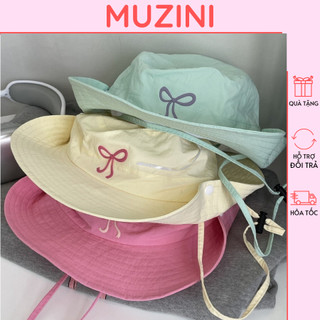 Mũ Nơ Dễ Thương Mỏng Nhanh Khô Nón Sinh Viên Leo Núi Mũ Ngư Dân Muzini MBK01
