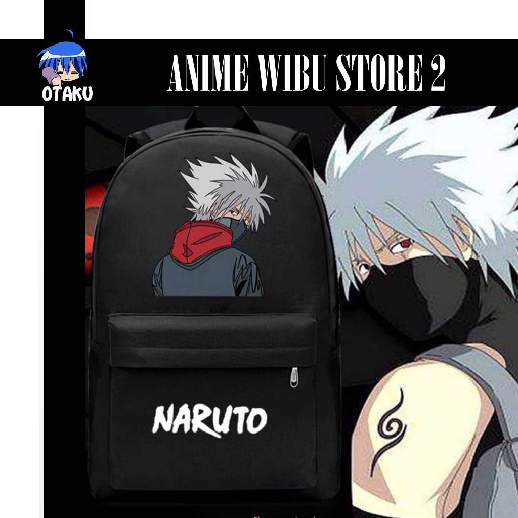 Balo đi học Naruto, Balo Uchiha Sasuke Uzumaki Naruto Itachi nam nữ unisex cực đẹp chiều dài 43cm; c