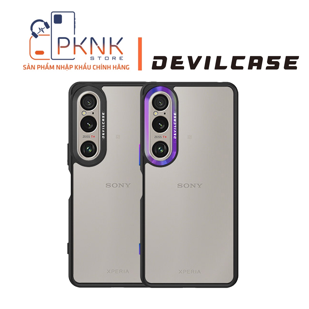 Ốp Lưng Devilcase Sony Xperia 1 VI I Phiên Bản Lite (Khung Đen + Phím... + Camera ...)