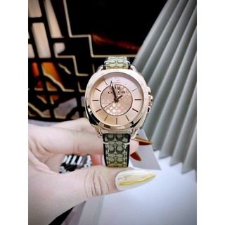 Đồng hồ nữ C.0ACH dây da thời trang đeo tay chống nước LADY WATCH Size 35mm