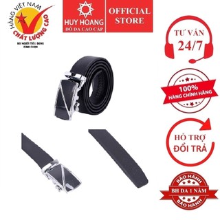 Dây nịt nam Huy Hoàng 2 mặt da màu đen HP4135 (đầu khóa giao ngẫu nhiên)