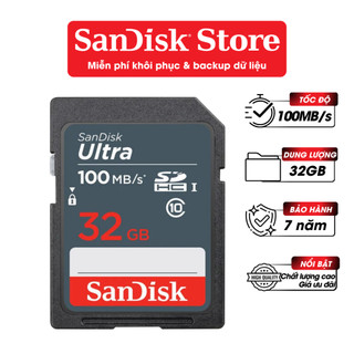  Thẻ nhớ SDHC Sandisk Ultra 16GB   32GB   64GB Class 10 upto 100MB s Bảo hành 7 năm 