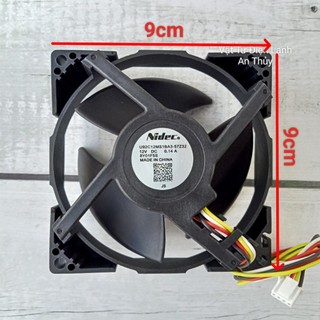 Quạt tủ lạnh sharp 12v 4 dây 9cm x 9cm hãng nidec