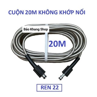 20m Ống dây rửa xe dùng cho máy bơm xịt rửa áp lực cao - loại 2đầu to bằng nhau ren trong 22mm loại loại 1