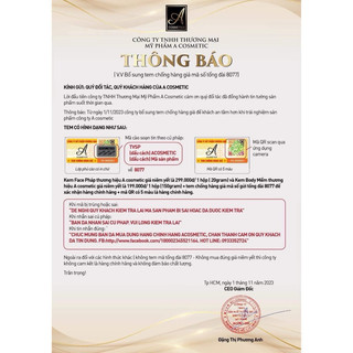 [Hàng Chính Hãng] Kem Face Pháp Acosmetics Mẫu Mới
