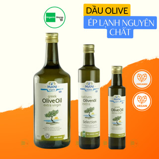 Dầu ô liu ép lạnh nguyên chất hữu cơ chai 250ml 500ml 1l - mani