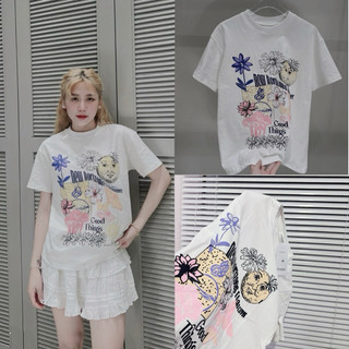 Áo phông, áo thun PNB GOOD THINGS trắng thiên nhiên cotton bo cổ hàng đẹp