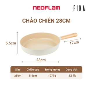 [Hàng chính hãng] Chảo chiên, cạn chống dính, bếp từ Fika Neoflam 28cm. Made in Korea. Hàng có sẵn