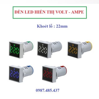 Vôn kế , Ampe kế điện tử - Đèn LED hiển thị dòng điện (Ampe ) , Điện áp ( vôn ) -TBĐ -Thiết bị điện giá tốt