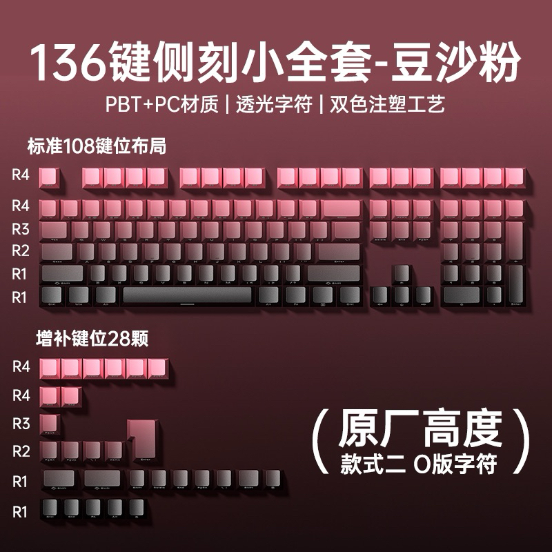 Keycap GRADIENT // PBT // Double shot // Xuyên led