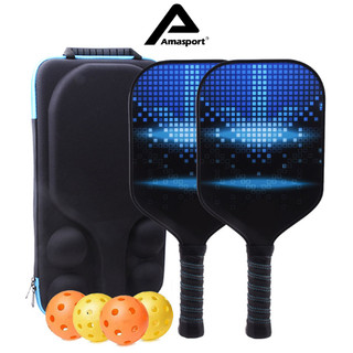 Bộ 2 Vợt Pickleball AMASPORT Cao Cấp Có Túi 4 Quả Bóng - vợt tốt cho người mới chơi