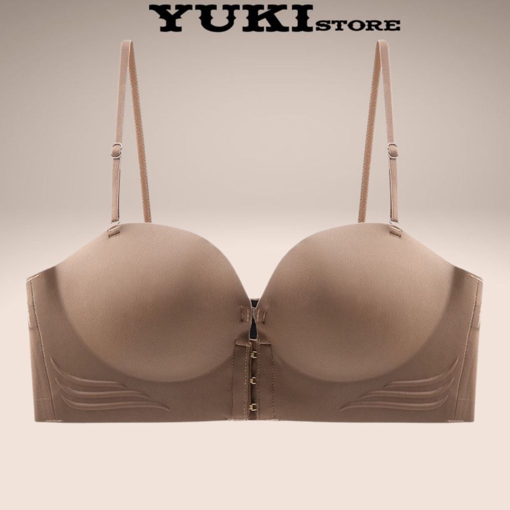  Áo Ngực Không Dây Cài Trước Đệm Dày 5cm Siêu Nâng Ngực Bản To Che Mỡ Thừa Kèm Dây Vai YUKI STORE 946 