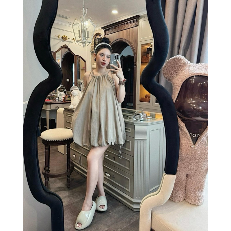 Áo Dù Chun Dây Yếm QC