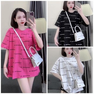 Áo thun cotton su form rộng tay lỡ - balenciaga