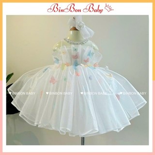 Váy công chúa cho bé BINBON BABY, đầm công chúa hồ điệp cầu vồng