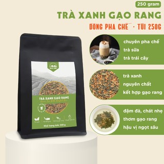 Trà xanh gạo rang dalatfarm - túi 250g